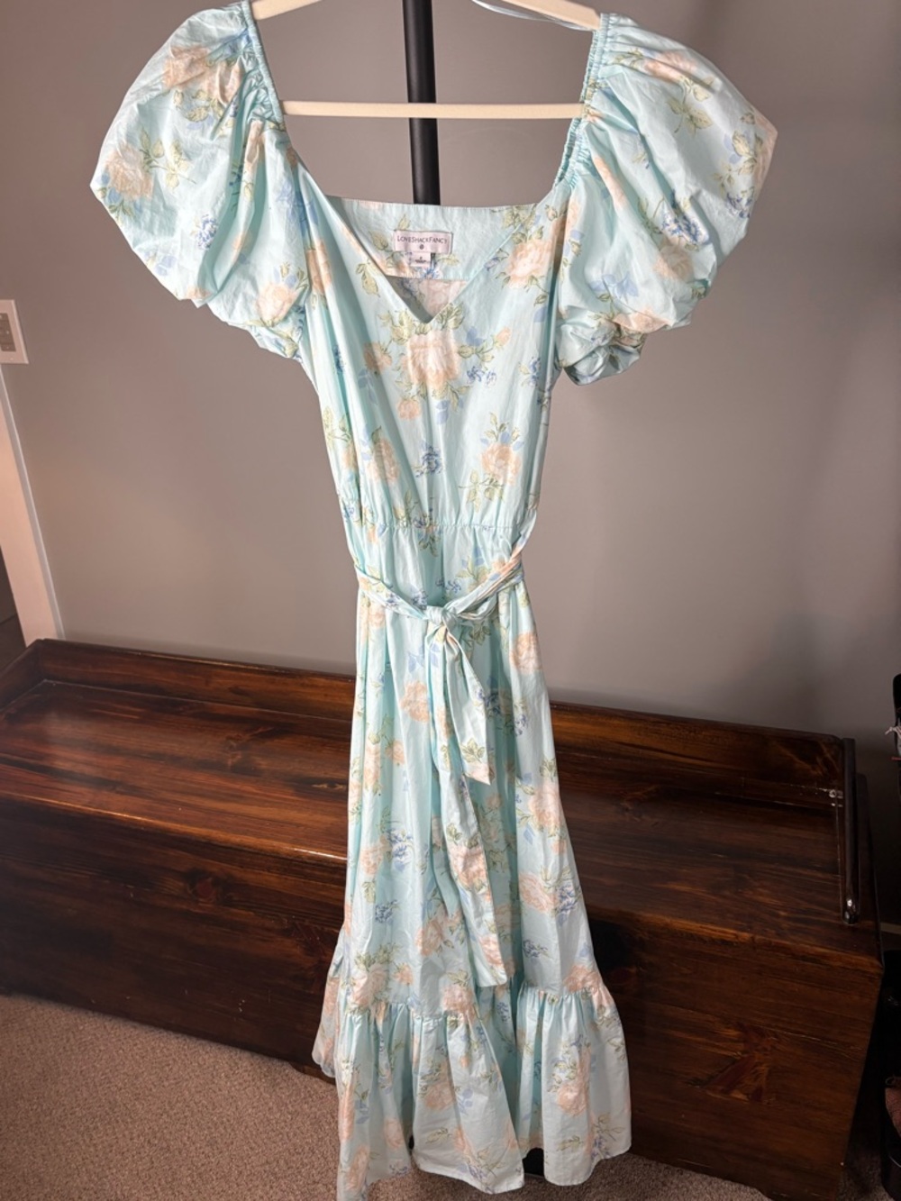 Love Shack Fancy for Target Floral Blue Maxi Dress - Picture 4 of 9